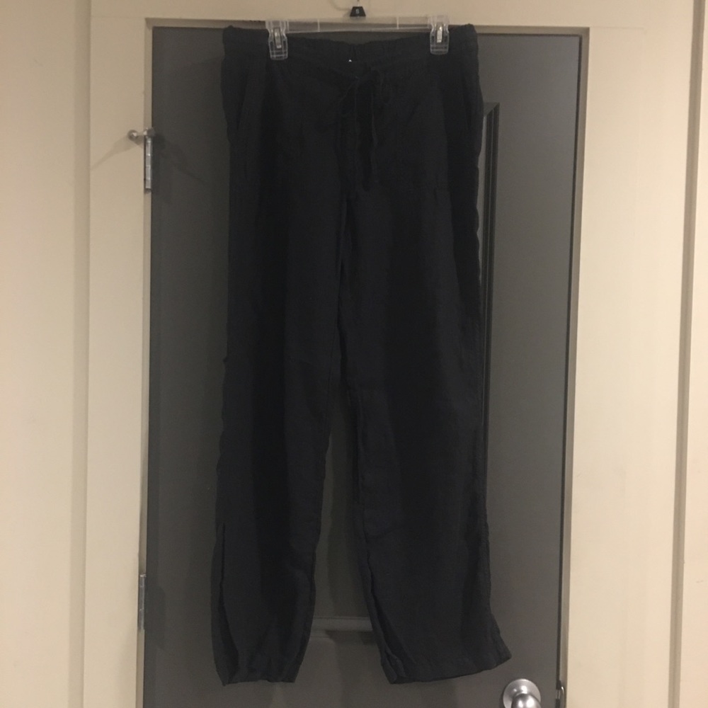 Calson Black Linen Pants